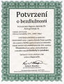 Certifikt o bezdlunosti